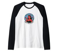 Dios está Ocupado, ¿Puedo ayudarte? Diablo Woman Art Demon Girl Camiseta Manga Raglan