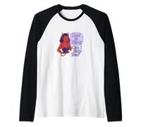 Dios está Ocupado, ¿Puedo ayudarte? Diablo Woman Art Demon Girl Camiseta Manga Raglan