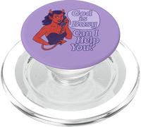 Dios está Ocupado, ¿Puedo ayudarte? Diablo Woman Art Demon Girl PopSockets PopGrip para MagSafe
