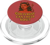 Dios está Ocupado, ¿Puedo ayudarte? Diablo Woman Art Demon Girl PopSockets PopGrip para MagSafe