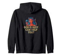Dios está Ocupado, ¿Puedo ayudarte? Diablo Woman Art Demon Girl Sudadera con Capucha