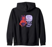 Dios está Ocupado, ¿Puedo ayudarte? Diablo Woman Art Demon Girl Sudadera con Capucha