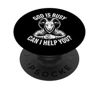 ¡Dios está Ocupado! ¿Puedo ayudarte? Satanás Ateo Gótico Satanista PopSockets PopGrip Adhesivo