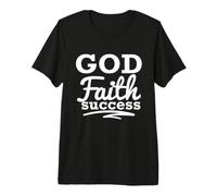 Dios Fe Éxito Cristiano Inspirado Camiseta Premium