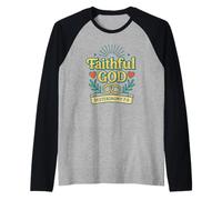 Dios fiel Deuteronomio 7:9 Cristiano Camiseta Manga Raglan