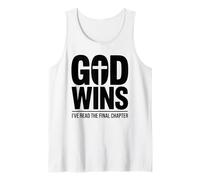 Dios GANA He leído el capítulo Final Religioso Motivacional Camiseta sin Mangas