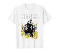 Dios Griego Antiguo Hades Gobernante del Inframundo Perro Cerberus Camiseta gráfica económica, Hombre, Blanco, S