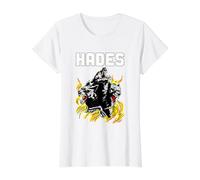 Dios Griego Antiguo Hades Gobernante del Inframundo Perro Cerberus Camiseta gráfica económica, Mujer, Blanco, XL