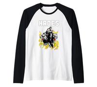Dios Griego Antiguo Hades Gobernante del Inframundo Perro Cerberus Camiseta Manga Raglan