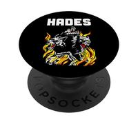 Dios Griego Antiguo Hades Gobernante del Inframundo Perro Cerberus PopSockets PopGrip Adhesivo