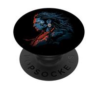 Dios hindú Shiva Anime Espiritual Fuego Meditación Minimal PopSockets PopGrip Adhesivo