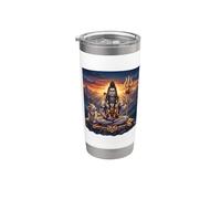 Dios hindú Shiva Vaso térmico de acero inoxidable de doble pared