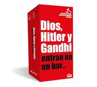 Dios, Hitler y Gandhi entran en un Bar…- Juego de Mesa Adulto de Debate provocador y Humor Inteligente, Defiende Ideas controvertidas con lógica, Velocidad o sátira (Idioma Español)