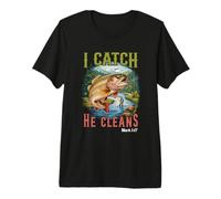 Dios Hizo un Pescador de Hombres I Catch he Clean Aventura Pesca Camiseta Premium
