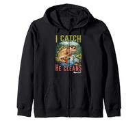 Dios Hizo un Pescador de Hombres I Catch he Clean Aventura Pesca Sudadera con Capucha