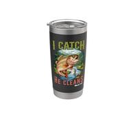 Dios hizo un pescador de hombres I catch he clean aventura pesca Vaso térmico de acero inoxidable de doble pared