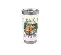 Dios hizo un pescador de hombres I catch he clean aventura pesca Vaso térmico de acero inoxidable de doble pared