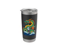 Dios japonés del mar Ryujin Vaso térmico de acero inoxidable de doble pared