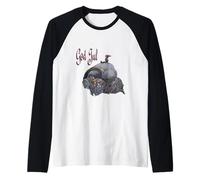 Dios Jul escandinavo Julbocken Yule Cabra después de John Bauer Camiseta Manga Raglan