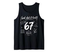 Dios lo Hizo Primero Génesis Fe Cristiana versículo bíblico 67 Camiseta sin Mangas
