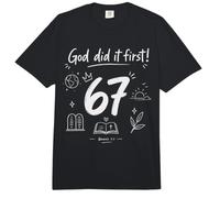 Dios lo Hizo Primero Génesis Fe Cristiana versículo bíblico 67 Comfort Colors Adult Heavyweight T-Shirt