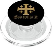 Dios lo Quiere - Deus Vult - Cruz de Jerusalén PopSockets PopGrip para MagSafe