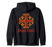 ¡Dios lo Quiere! - Deus Vult - Cruz de Jerusalén Sudadera con Capucha