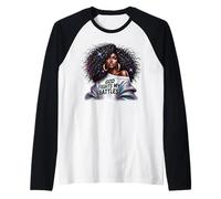 Dios Lucha mis batallas Mujeres cristianas Negras melanina Sista Camiseta Manga Raglan