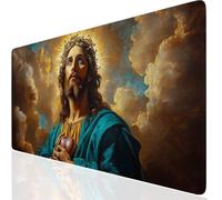 Dios Masculino Alfombrilla de Ratón XXL Gmaing Amarillo Mousepad 800x400x3mm, Alfombrilla Escritorio con Base Goma Antideslizante, Mejora Precisión y la Velocidad, para Accesorios de Oficina ES-3557