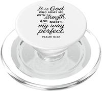 Dios me Arma con Fuerza Salmo 18:32 Versículo bíblico Escritura PopSockets PopGrip para MagSafe