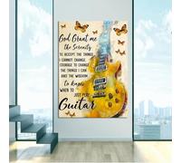 Dios me conceda una guitarra serena poster vertical, para guitarristas, para amantes de la guitarra Posters marco 40x60cm