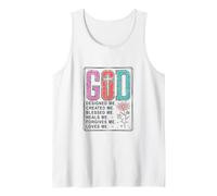 Dios me diseñó creó bendita fe diseño Camiseta sin Mangas