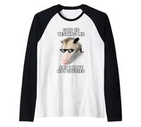 Dios Me Está Probando Y No He Estudiado Camiseta Manga Raglan