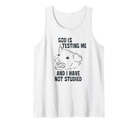 Dios Me Está Probando Y No He Estudiado Camiseta sin Mangas