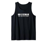 Dios me está probando y no he estudiado divertido Camiseta sin Mangas