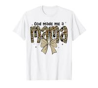 Dios me hizo mamá, coqueta, pato, camuflaje, lazo retro Camiseta