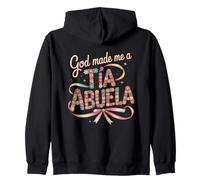 Dios me hizo una Tía Abuela Christian Floral Tías Sudadera con Capucha