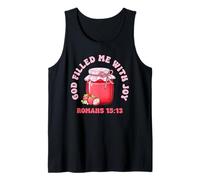 Dios me llenó de alegría Cristianismo versículo bíblico Fresa Camiseta sin Mangas