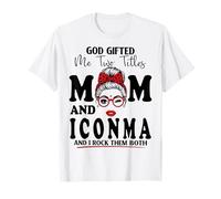 Dios me regaló Dos títulos Mamá e ICONMA Día de la Madre Camiseta