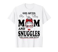 Dios me regaló Dos títulos mamá y acurrucarse Día de la Madre Camiseta