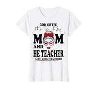 Dios me regaló Dos títulos mamá y él Maestro Día de la Madre Camiseta