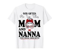 Dios me regaló Dos títulos mamá y Nana día de la Madre Camiseta