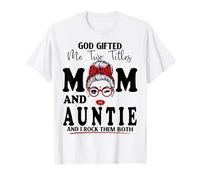 Dios me regaló Dos títulos mamá y tía día de la Madre Camiseta