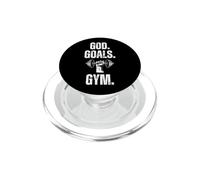 Dios. metas. Gimnasio. Mancuerna Christian Weight Lifter Entrenamiento PopSockets PopGrip para MagSafe
