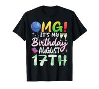 Dios mío, es mi cumpleaños el 17 de Agosto Feliz día para mí niño niña Camiseta