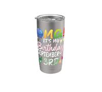 Dios mío, es mi cumpleaños el 3 de septiembre Happy To Me Boy Girl Vaso térmico de acero inoxidable de doble pared