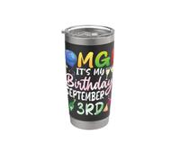 Dios mío, es mi cumpleaños el 3 de septiembre Happy To Me Boy Girl Vaso térmico de acero inoxidable de doble pared