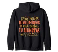 Dios mío, tú alumbras mi Vida; tú iluminas mi Oscuridad. Sudadera con Capucha