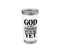 Dios no ha terminado con mí todavía cita inspiradora Vaso térmico de acero inoxidable de doble pared
