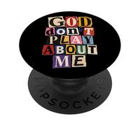 Dios no juegue sobre mí Fe Cristiana PopSockets PopGrip Adhesivo